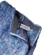 Dolce & Gabbana Multicolor Plush High Waist Mini Skirt