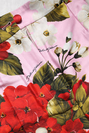 Dolce & Gabbana Pink Floral Print High Waist Hotpants Short