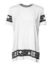 Dolce & Gabbana White #DGMillennials Cotton Crewneck T-shirt