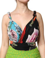 Dolce & Gabbana Multicolor Floral Patchwork Fitted Mini Dress