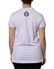 Dolce & Gabbana White Necklace Cotton Short Sleeve T-shirt