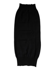 Dolce & Gabbana Black Cashmere Knitted Neck Warmer Foulard Scarf