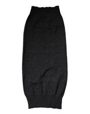 Dolce & Gabbana Black Cashmere Knitted Neck Warmer Foulard Scarf