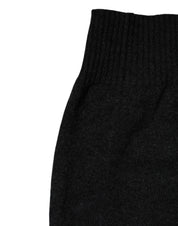 Dolce & Gabbana Black Cashmere Knitted Neck Warmer Foulard Scarf