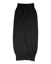 Dolce & Gabbana Black Cashmere Knitted Neck Warmer Foulard Scarf