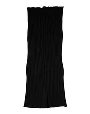 Dolce & Gabbana Black Cashmere Knitted Neck Warmer Foulard Scarf