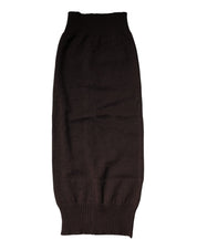 Dolce & Gabbana Brown Cashmere Knitted Neck Warmer Foulard Scarf