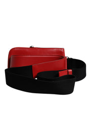 Dolce & Gabbana Red Calfskin Logo Purse Phone Belt Waist Bag