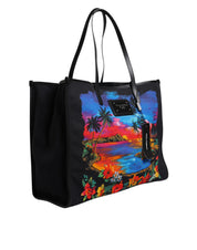 Dolce & Gabbana Multicolor Graphic Printed Top Handle Shopping Tote Bag