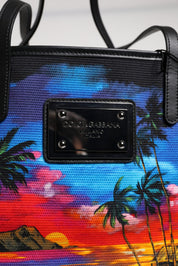 Dolce & Gabbana Multicolor Graphic Printed Top Handle Shopping Tote Bag