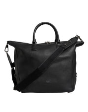 Dolce & Gabbana Black Calfskin Leather Hand Shoulder Duffle Bag
