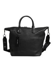 Dolce & Gabbana Black Calfskin Leather Hand Shoulder Duffle Bag