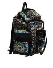 Dolce & Gabbana Multicolor Maiolica Print Nylon Backpack Bag