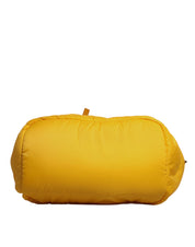 Dolce & Gabbana Yellow Orange Nylon Logo Plaque Hand Shoulder Duffle Bag