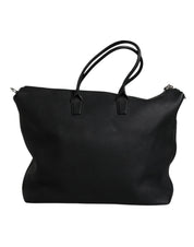 Dolce & Gabbana Black Calfskin Leather Hand Shoulder Duffle Bag