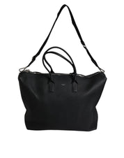 Dolce & Gabbana Black Calfskin Leather Hand Shoulder Duffle Bag