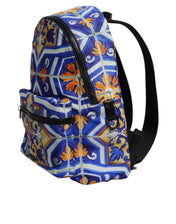 Dolce & Gabbana Multicolor Majolica Print Nylon Travel Backpack Bag