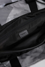 Dolce & Gabbana Black Camouflage Shoulder Strap Logo Plaque Bag