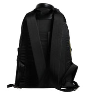 Dolce & Gabbana Black Logo Tape Polyamide School Travel Backpack Bag