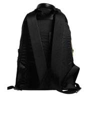 Dolce & Gabbana Black Logo Tape Polyamide School Travel Backpack Bag