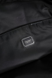 Dolce & Gabbana Black Logo Tape Polyamide School Travel Backpack Bag