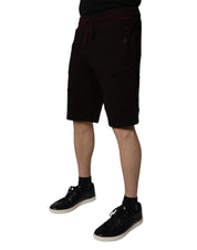 Dolce & Gabbana Maroon Cotton Sweatshorts Men Bermuda Shorts