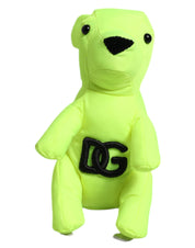 Dolce & Gabbana Green Bear Embroidered Logo Keychain Clasp Keyring