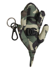 Dolce & Gabbana Multicolor Camouflage Animal Silhouette Keychain Keyring