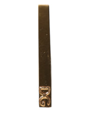 Dolce & Gabbana Gold Tone Brass Logo Branded Tie Clip Bar