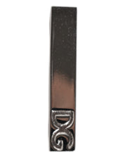 Dolce & Gabbana Silver Tone Brass Logo Branded Tie Clip Bar
