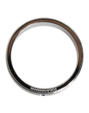 Dolce & Gabbana Silver Tone Brass Clear Crystal DG Logo Ring