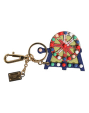 Dolce & Gabbana Multicolor Gold Tone Carretto Keychain Keyring