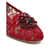Dolce & Gabbana Red Viscose Ballet Flats