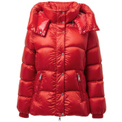 Add Red Polyamide Full-Length Jacket