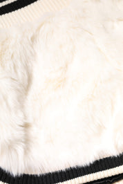 Dolce & Gabbana White Faux Fur High Waisted Hot Pants Short