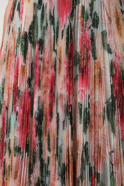 Dolce & Gabbana Multicolor Silk Floral High Waist Midi Skirt