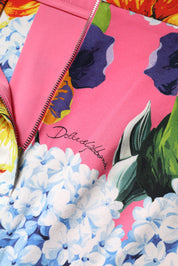 Dolce & Gabbana Multicolor Floral High Waist Midi Skirt