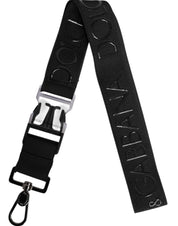 Dolce & Gabbana Black Stretch Polyester Rubberised DG Logo Keychain