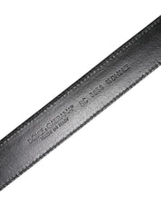 Dolce & Gabbana Black Brown Leather Classic Metal Buckle Belt
