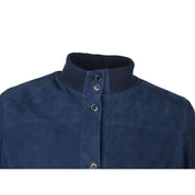 Emilio Romanelli Blue Calfskin Men Bomber Jacket