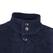 Emilio Romanelli Blue Calfskin Men Bomber Jacket