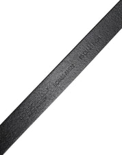 Dolce & Gabbana Black Calfskin Classic Metal Logo Buckle Belt