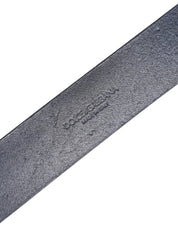 Dolce & Gabbana Blue Leather Classic Metal Logo Buckle Belt