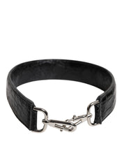 Dolce & Gabbana Black Alligator Leather Bag Shoulder Strap