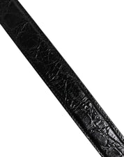 Dolce & Gabbana Black Alligator Leather Bag Shoulder Strap