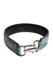 Dolce & Gabbana Black Blue Exotic Leather Bag Shoulder Strap