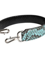Dolce & Gabbana Black Blue Exotic Leather Bag Shoulder Strap
