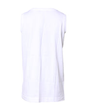 Dolce & Gabbana White Cotton Sleeveless Crew Neck T-shirt
