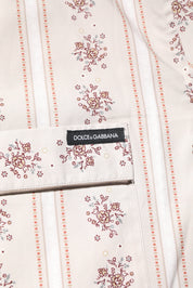 Dolce & Gabbana Beige Floral Print Cotton Men Pajama Set Sleepwear