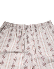 Dolce & Gabbana Beige Floral Print Cotton Men Pajama Set Sleepwear